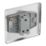 LAP  20A 16AX 1-Gang 2-Way Light Switch  Brushed Stainless Steel with White Inserts