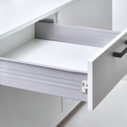 Essentials Silver Side Fix Drawer Runners 400mm 2 Piece Set