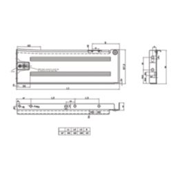 Essentials Silver Side Fix Drawer Runners 400mm 2 Piece Set