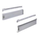 Essentials Silver Side Fix Drawer Runners 400mm 2 Piece Set