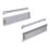 Essentials Silver Side Fix Drawer Runners 400mm 2 Piece Set