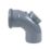 FloPlast  Push-Fit -Boss 92.5° Single Socket Access Bend Grey 110mm