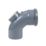 FloPlast  Push-Fit -Boss 92.5° Single Socket Access Bend Grey 110mm