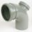FloPlast  Push-Fit -Boss 92.5° Single Socket Access Bend Grey 110mm