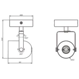 Knightsbridge  Round 1-Light Single GU10 Wall & Ceiling Spotlight Matt White