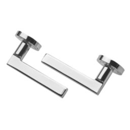 Designer Levers Scylla Lever on Rose Door Handle Pair Polished Chrome