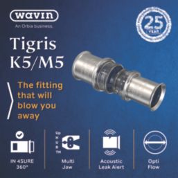 Wavin Tigris  Multi-Layer Composite Press-Fit Reducing Couplers 20mm x 16mm 10 Pack