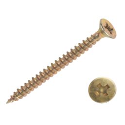 Goldscrew  PZ Double-Countersunk Thread Cutting Multipurpose Screws 4.5mm x 40mm 200 Pack