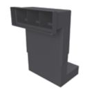 Telescopic Underfloor Vent Black 220mm x 215mm