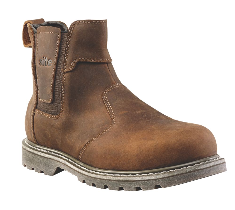 Mens steel shop toe chelsea boots