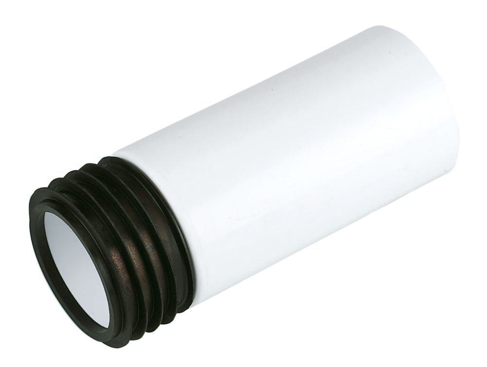 FloPlast Rigid Straight Extension Piece White 250mm Screwfix