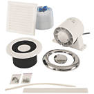 Xpelair AL100T 100mm Axial Inline Bathroom Shower Extractor Fan Kit with Timer White / Chrome 220-240V