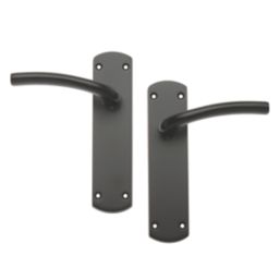 Designer Levers Goodrich Fire Rated Latch Lever Door Handle Pair Matt Black