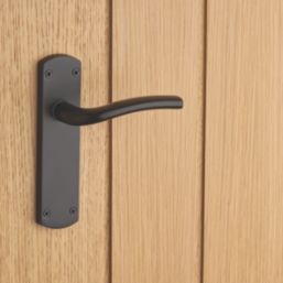 Designer Levers Goodrich Fire Rated Latch Lever Door Handle Pair Matt Black