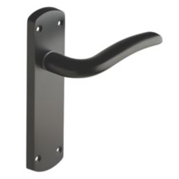 Designer Levers Goodrich Fire Rated Latch Lever Door Handle Pair Matt Black