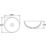 Swirl Chagan Matt Black Basin No Tap Holes 328mm