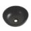 Swirl Chagan Matt Black Basin No Tap Holes 328mm