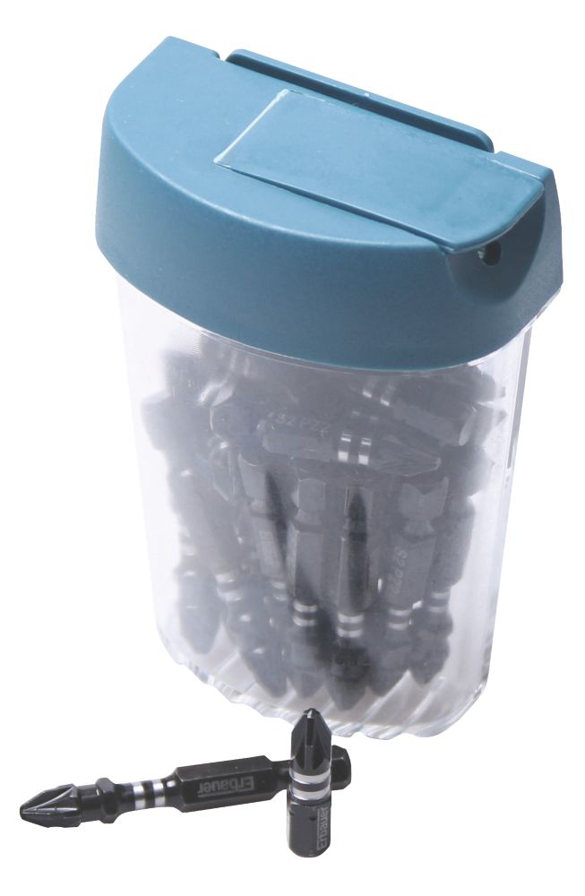 Erbauer 1/4" Hex Shank PZ Screwdriver Bit Set 30 Pieces Screwfix