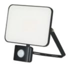Brackenheath iSpot Frameless II Indoor & Outdoor LED Floodlight With PIR Sensor Black 30W 3300lm