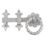 GateMate Ornamental Ring Gate Latch Silver 250mm