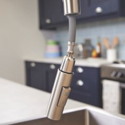 ETAL Cato  Pull-Out Style Kitchen Mixer Tap Brushed Steel Finish