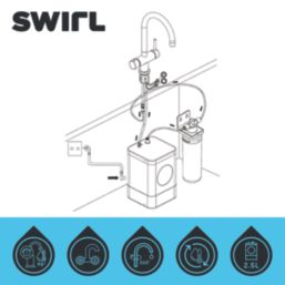 Swirl Danube 3-in-1 Instant Boiling Water Tap Matt Black