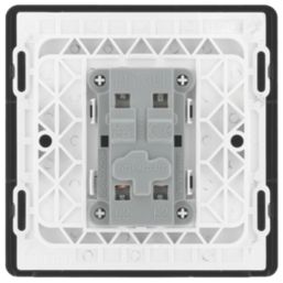 British General Evolve 20A 16AX 1-Gang Intermediate Light Switch Black