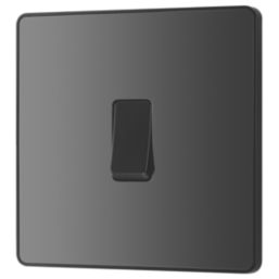British General Evolve 20A 16AX 1-Gang Intermediate Light Switch Black