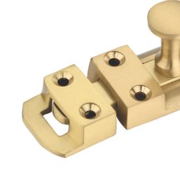Smith & Locke Flat Door Bolt Brushed Brass 60mm
