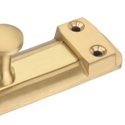 Smith & Locke Flat Door Bolt Brushed Brass 60mm