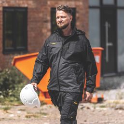 DEWALT Southampton Waterproof & Breathable Jacket Black/Grey X Large Size 45-47" Chest