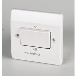 MK Logic Plus 10A 1-Gang 3-Pole Fan Isolator Switch White
