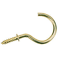 Easyfix Electro Brass Cup Hooks 38mm x  10 Pack