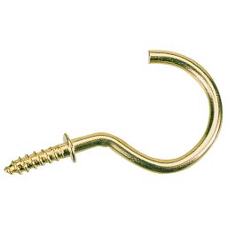 Easyfix  Electro Brass  Cup Hooks 7ga x 54mm x 28mm 10 Pack