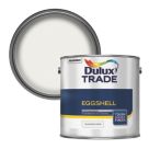 Dulux Trade 2.5Ltr Pure Brilliant White Eggshell Solvent-Based Trim Paint
