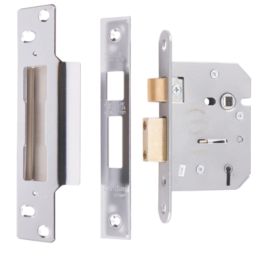 ERA  5 Lever Chrome Mortice Sashlock 76mm Case - 56mm Backset