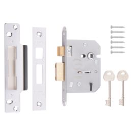 ERA  5 Lever Chrome Mortice Sashlock 76mm Case - 56mm Backset