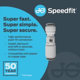 JG Speedfit 15SVP Isolating Valve 15mm