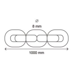 Smith & Locke Hardened Steel & PVC Security Chain 1000mm x 8mm