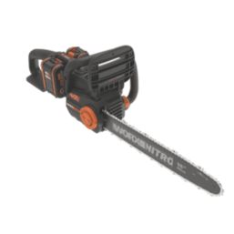Worx WG385E 40V 2 x 4.0Ah Lithium PowerShare Pro Brushless Cordless 40cm Chainsaw