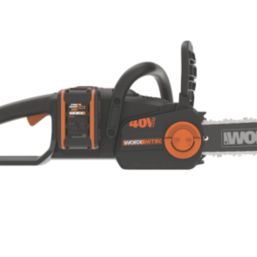 Worx WG385E 40V 2 x 4.0Ah Lithium PowerShare Pro Brushless Cordless 40cm Chainsaw