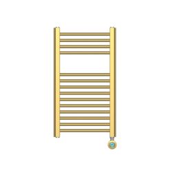 Flomasta 700mm x 400mm 511BTU Gold Flat Electric Towel Radiator