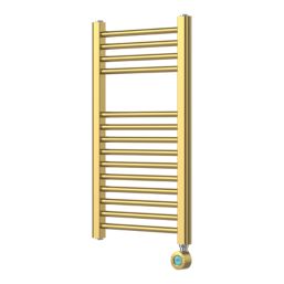 Flomasta 700mm x 400mm 511BTU Gold Flat Electric Towel Radiator