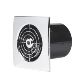 Manrose LP100ST 100mm (4") Axial Bathroom Extractor Fan with Timer Chrome 240V