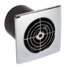 Manrose LP100ST 100mm (4") Axial Bathroom Extractor Fan with Timer Chrome 240V