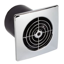 Manrose LP100ST 100mm (4") Axial Bathroom Extractor Fan with Timer Chrome 240V