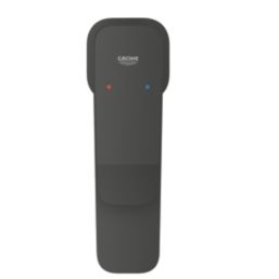 Grohe Dice Matt Black 185mm Standard Lever Mono Basin Mixer Tap  With Clicker Waste