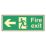 Essentials  Photoluminescent "Fire Exit Man Left Arrow" Sign 150mm x 400mm