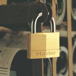 Master Lock 4140 V Line Keyed Alike    Padlock Brass 40mm