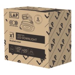 LAP Ubertas Fixed  LED Downlight Brushed Nickel 4W 420lm